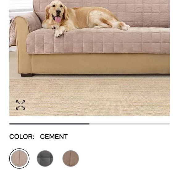 Sure Fit Non-Skid Velvet Sofa Furniture Slipcover - Picture 2 of 3